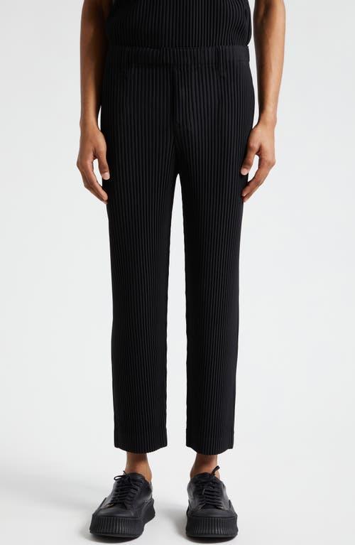 Mens Pleated Straight-Leg Pants Product Image