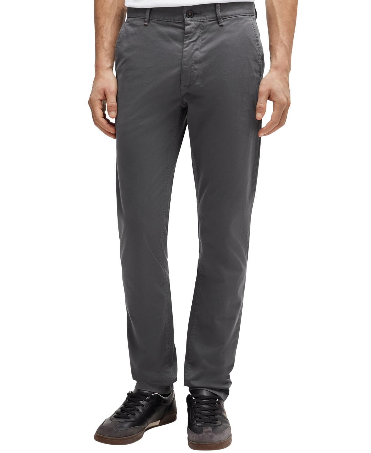 Boss by Hugo Boss Mens Stretch-Cotton Satin Slim-Fit Chinos Product Image