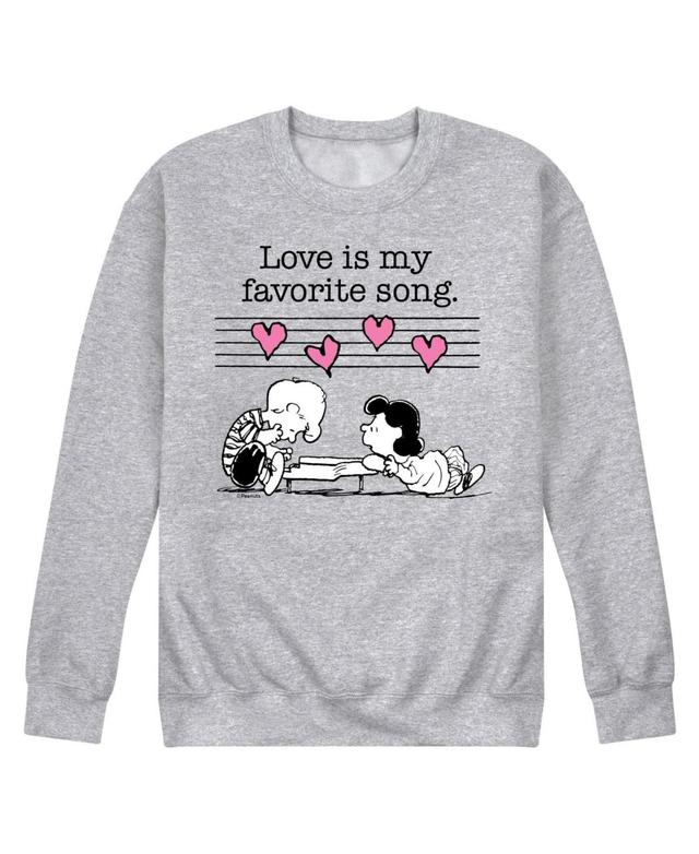 Mens Peanuts Lucy Piano Sweatshirt Med Grey Product Image