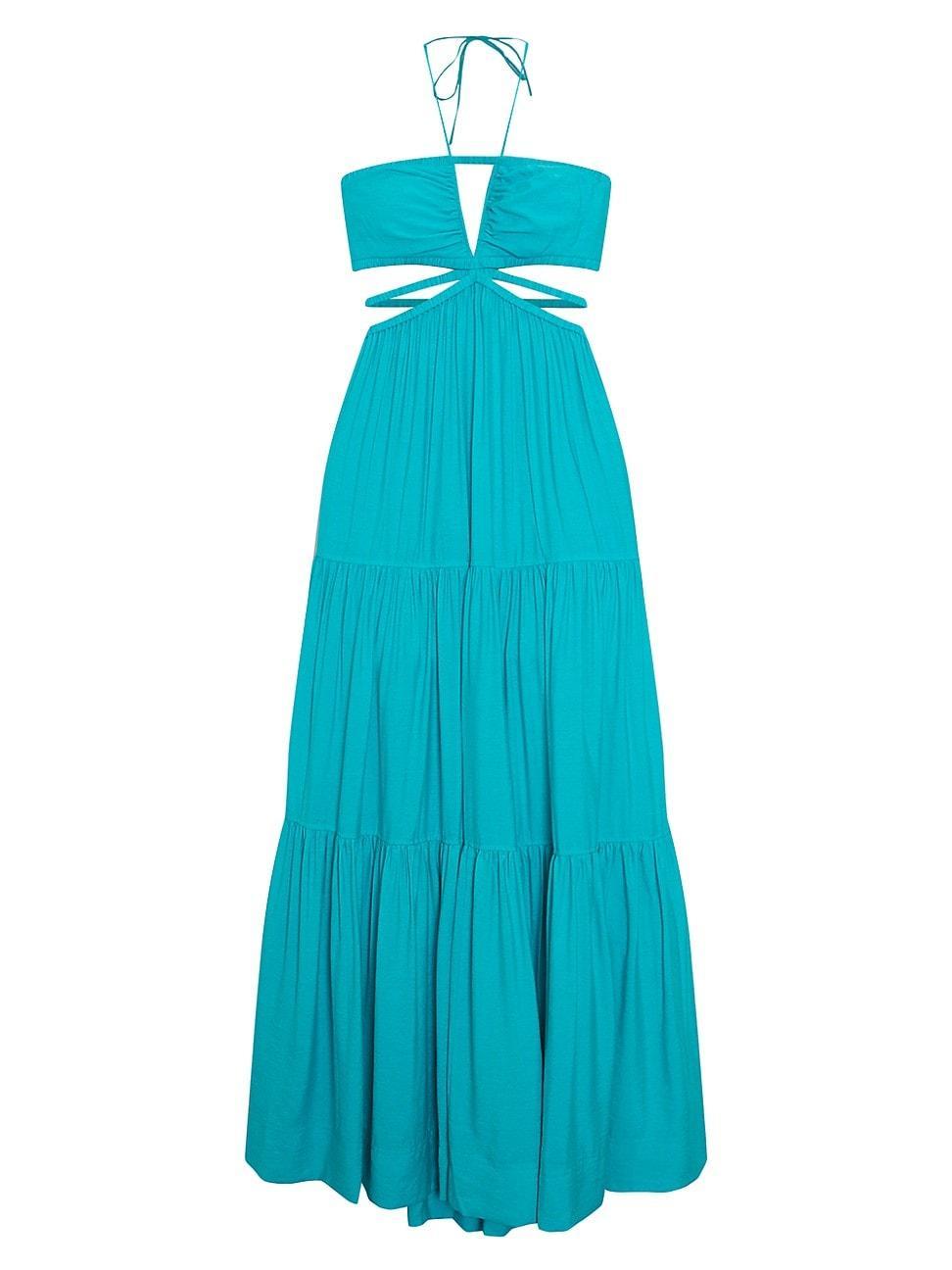 Womens Laurel Cut-Out Halter Maxi Dress Product Image