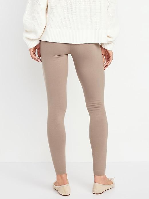 High-Waisted Jersey Ankle Leggings Product Image