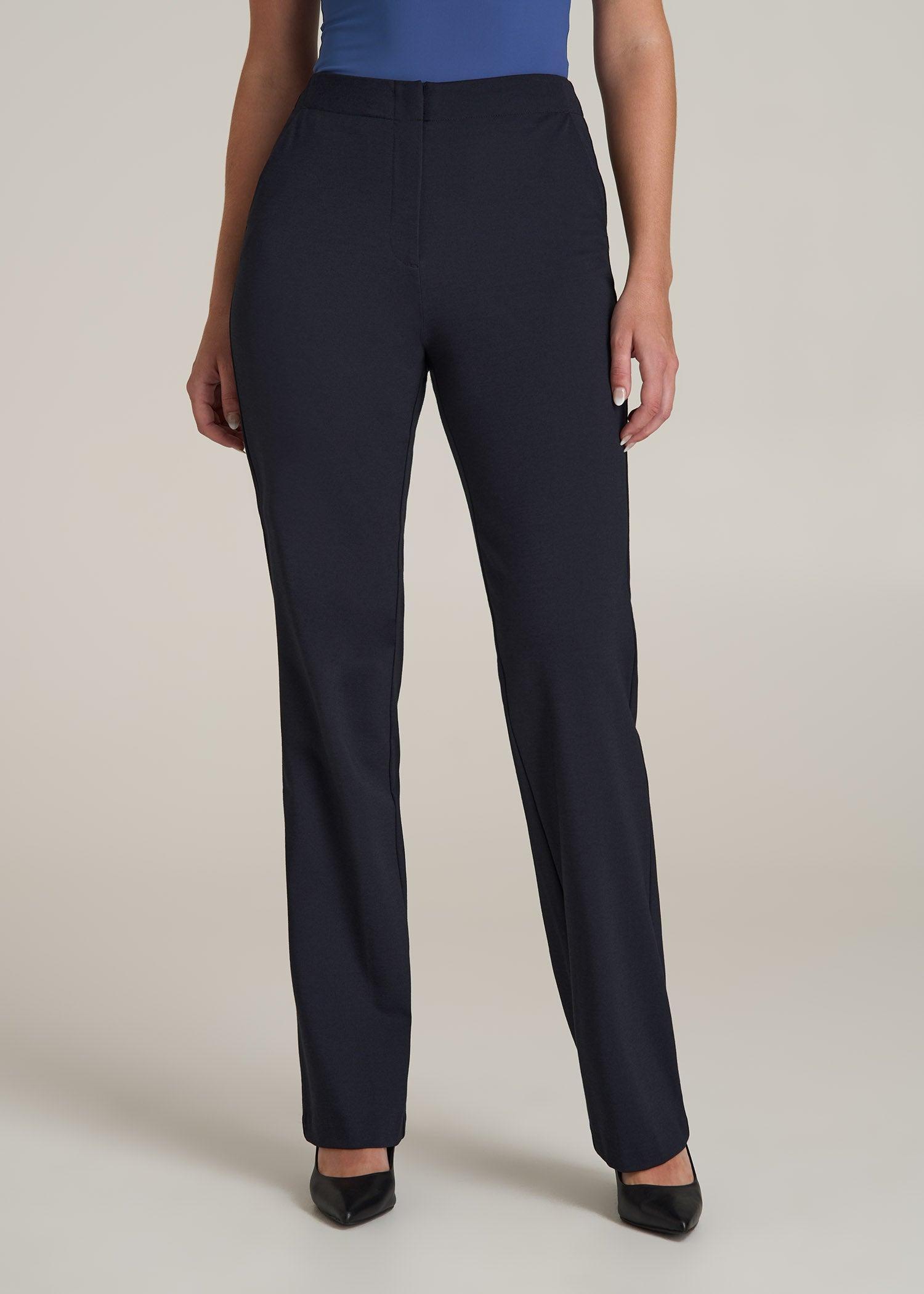 Straight Leg Dress Pants for Tall Women in Deep Navy Product Image