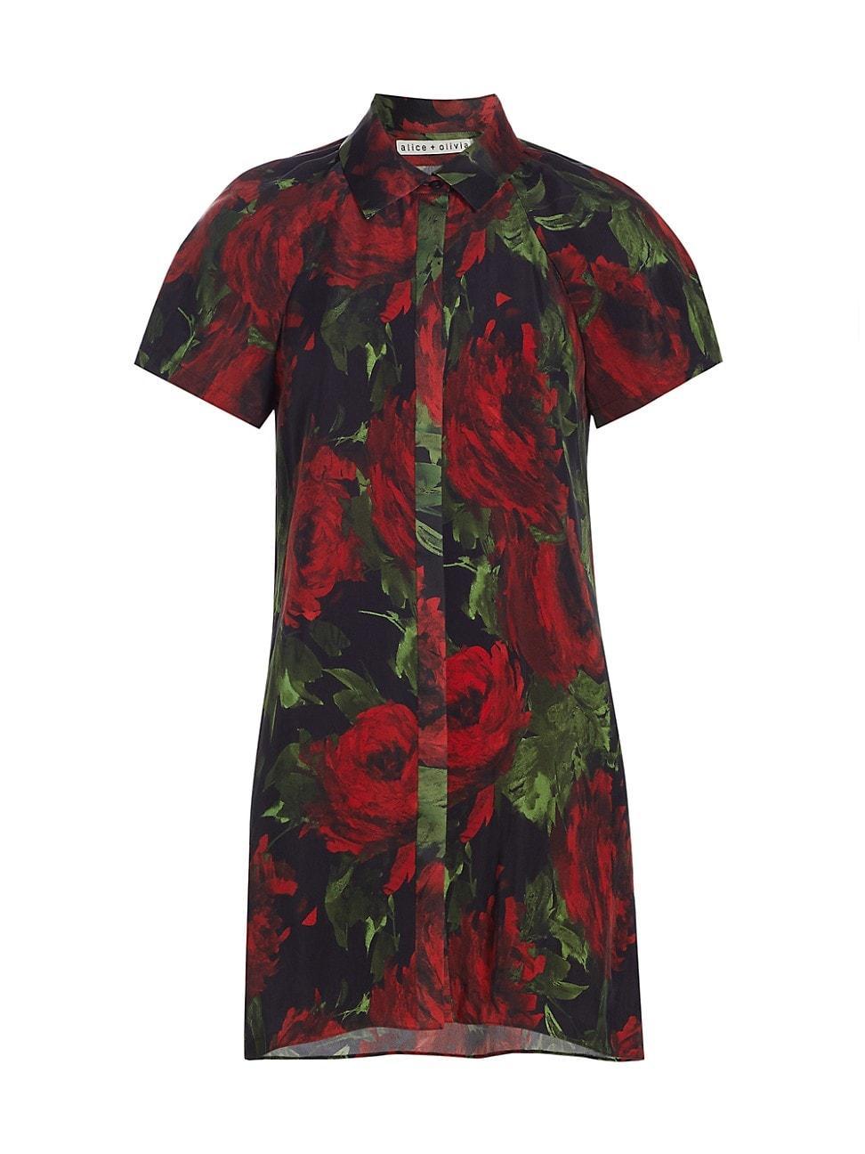 Womens Jem Floral Puff-Sleeve Minidress Product Image