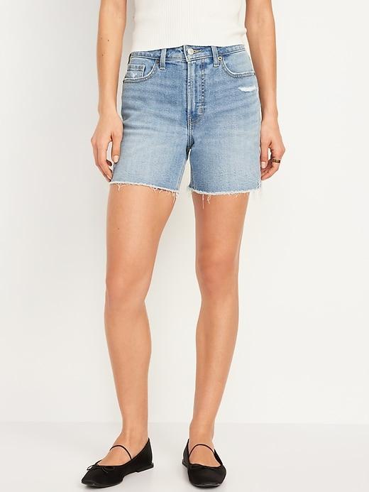 High-Waisted OG Jean Shorts -- 5-inch inseam Product Image