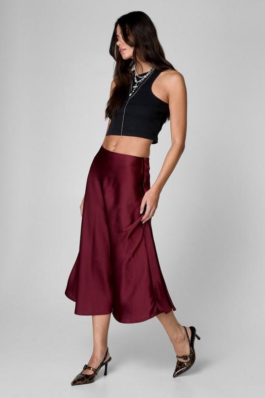 Satin Midi Skirt product image