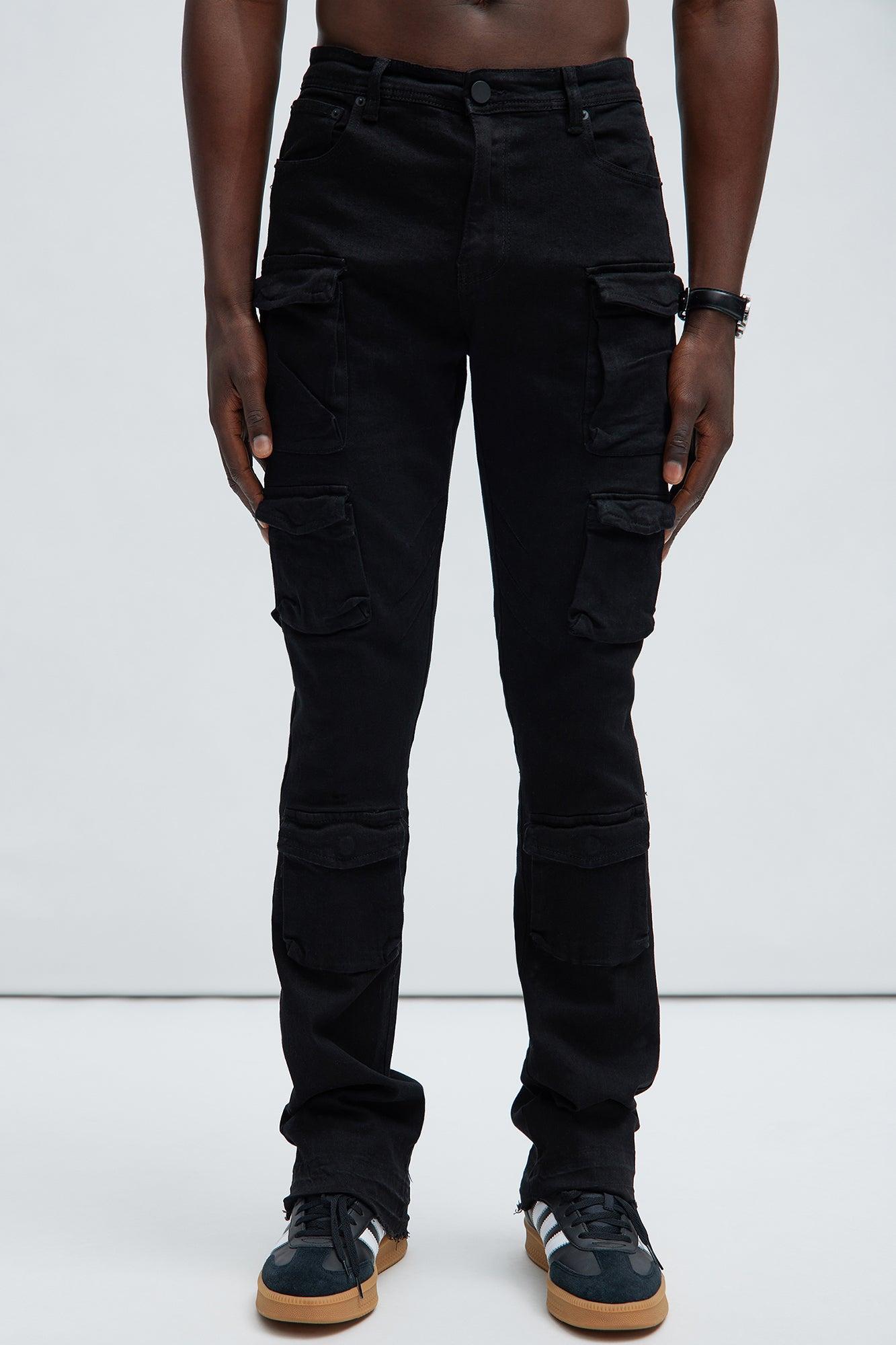 On Repeat Skinny Flare Cargo Pants - Black Product Image