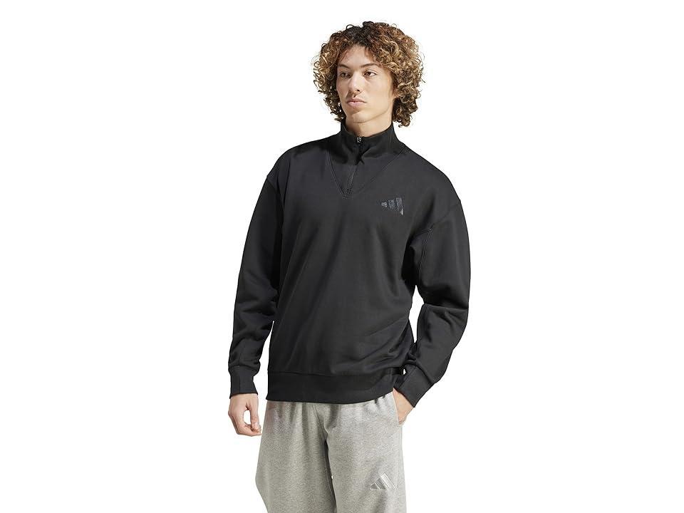 adidas All SZN Fleece 1/4 Zip Crew Men's Sweatshirt Product Image