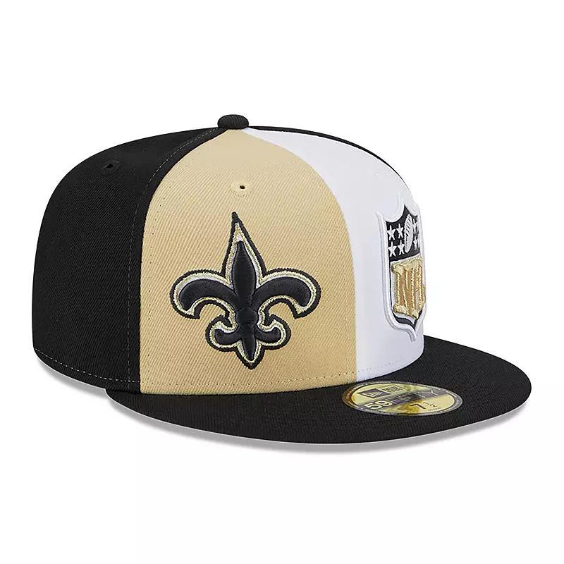 Mens New Era Vegas Gold/Black New Orleans Saints 2023 Sideline 59FIFTY Fitted Hat Product Image