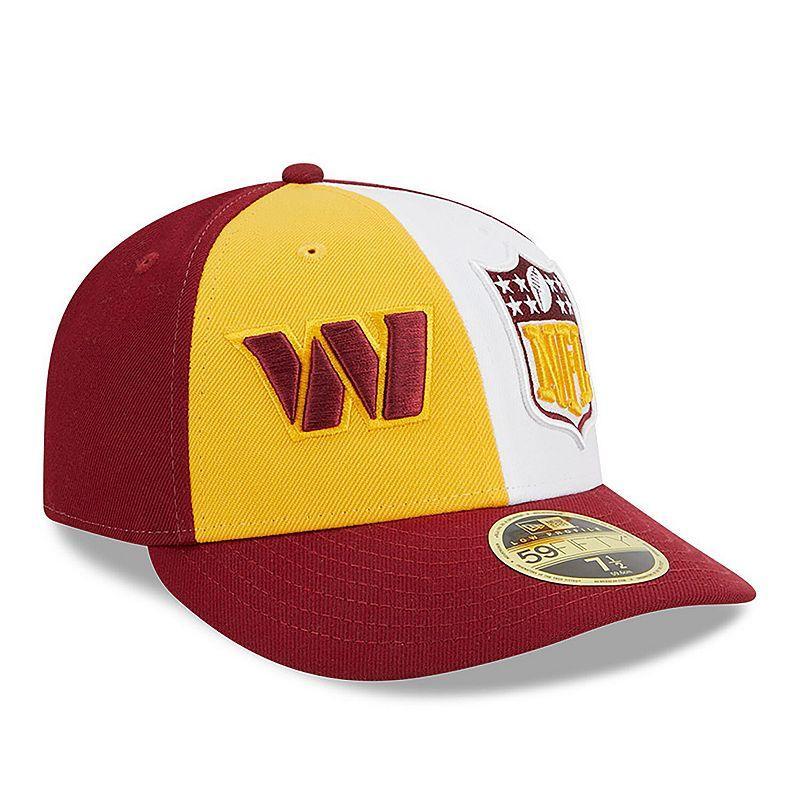 Mens New Era Gold/Burgundy Washington Commanders 2023 Sideline Low Profile 59FIFTY Fitted Hat Product Image