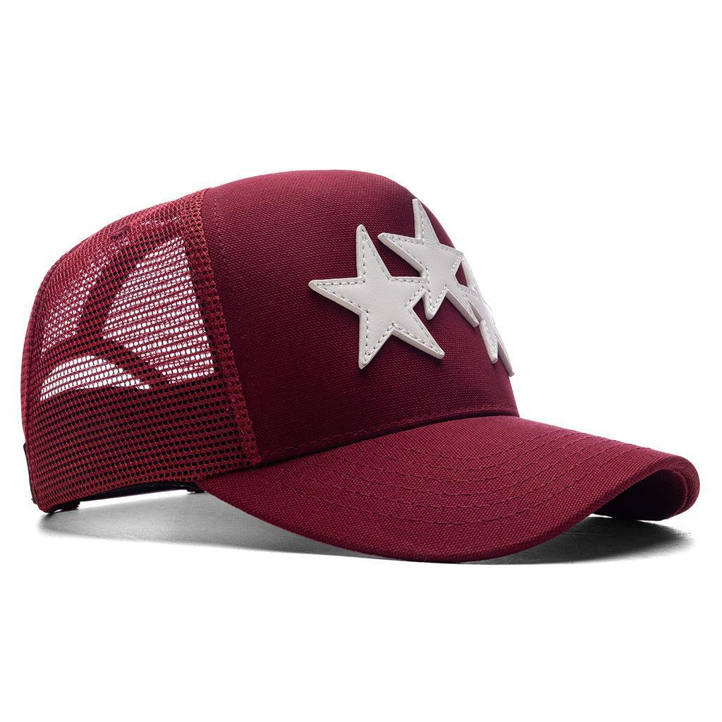 3 Star Trucker Hat - Burgundy Male Product Image