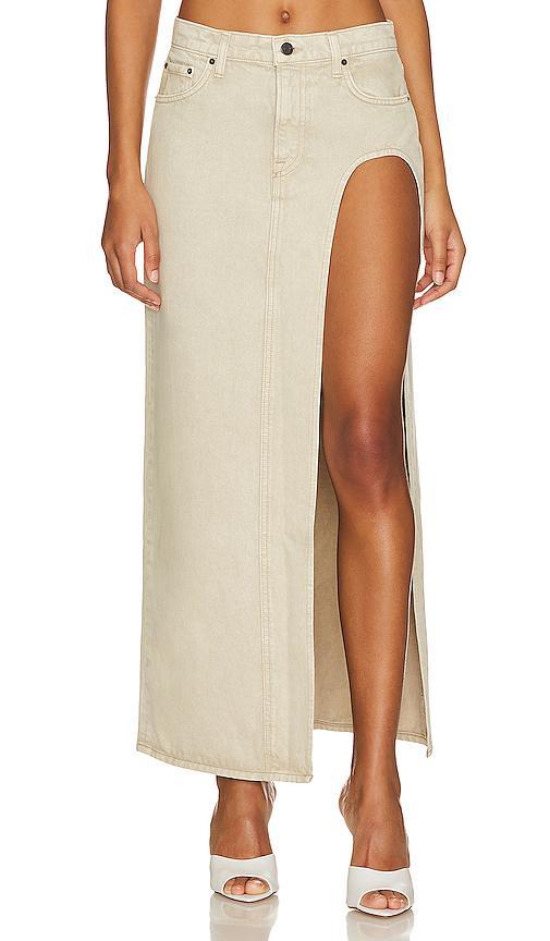 GRLFRND Blanca Maxi Skirt With High Slit Size 24, 25, 26, 27, 28, 30. Product Image