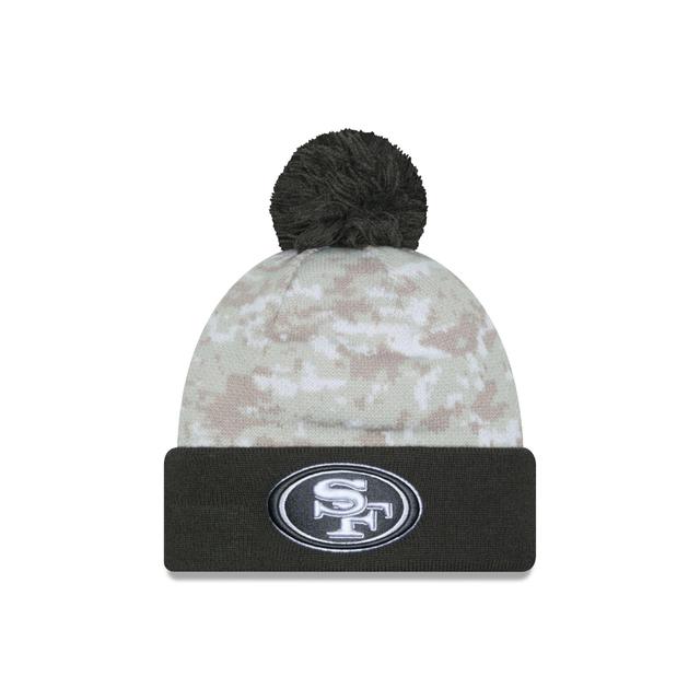 San Francisco 49ers 2024 Salute to Service Pom Knit Hat Male Product Image