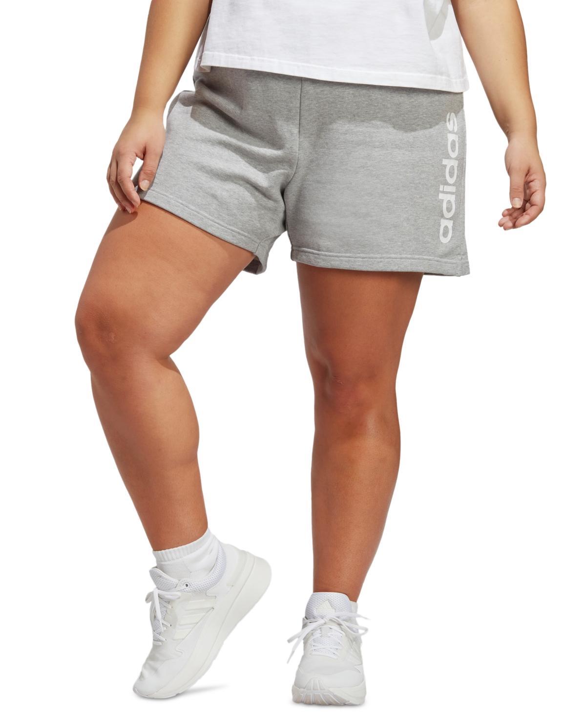 Plus Size adidas Essentials Linear French Terry Shorts, Womens Product Image