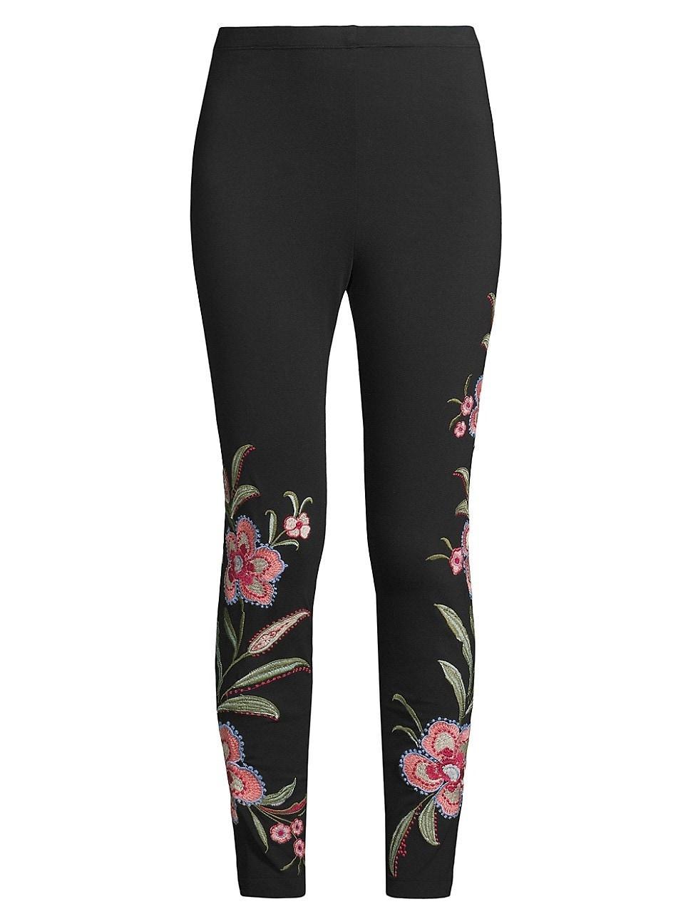 Womens Libbi Floral Cotton-Blend Leggings Product Image