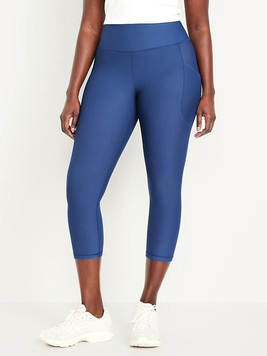 High-Waisted PowerSoft Crop Leggings Product Image