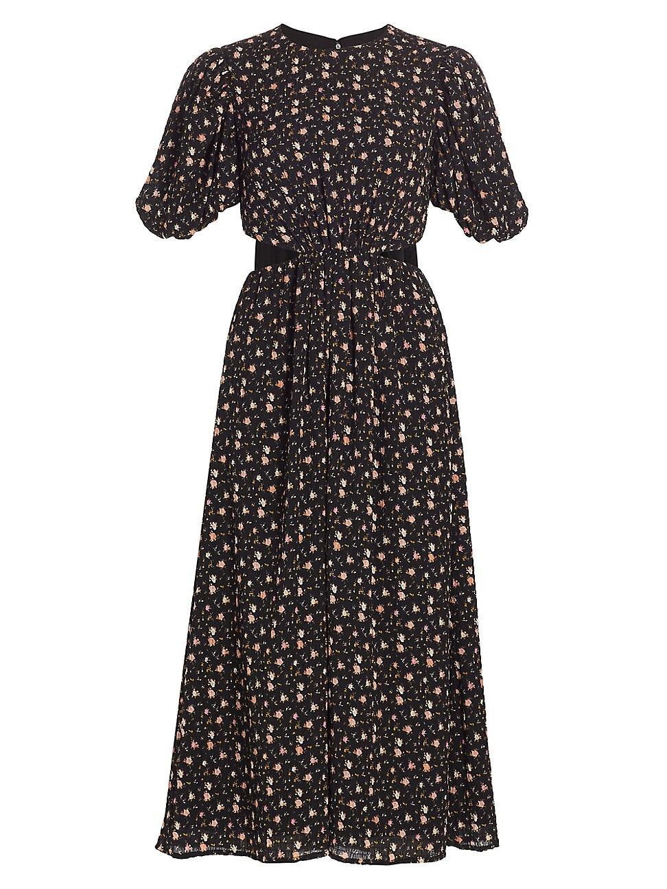 Womens Marcela Floral Cut-Out Midi-Dress Product Image