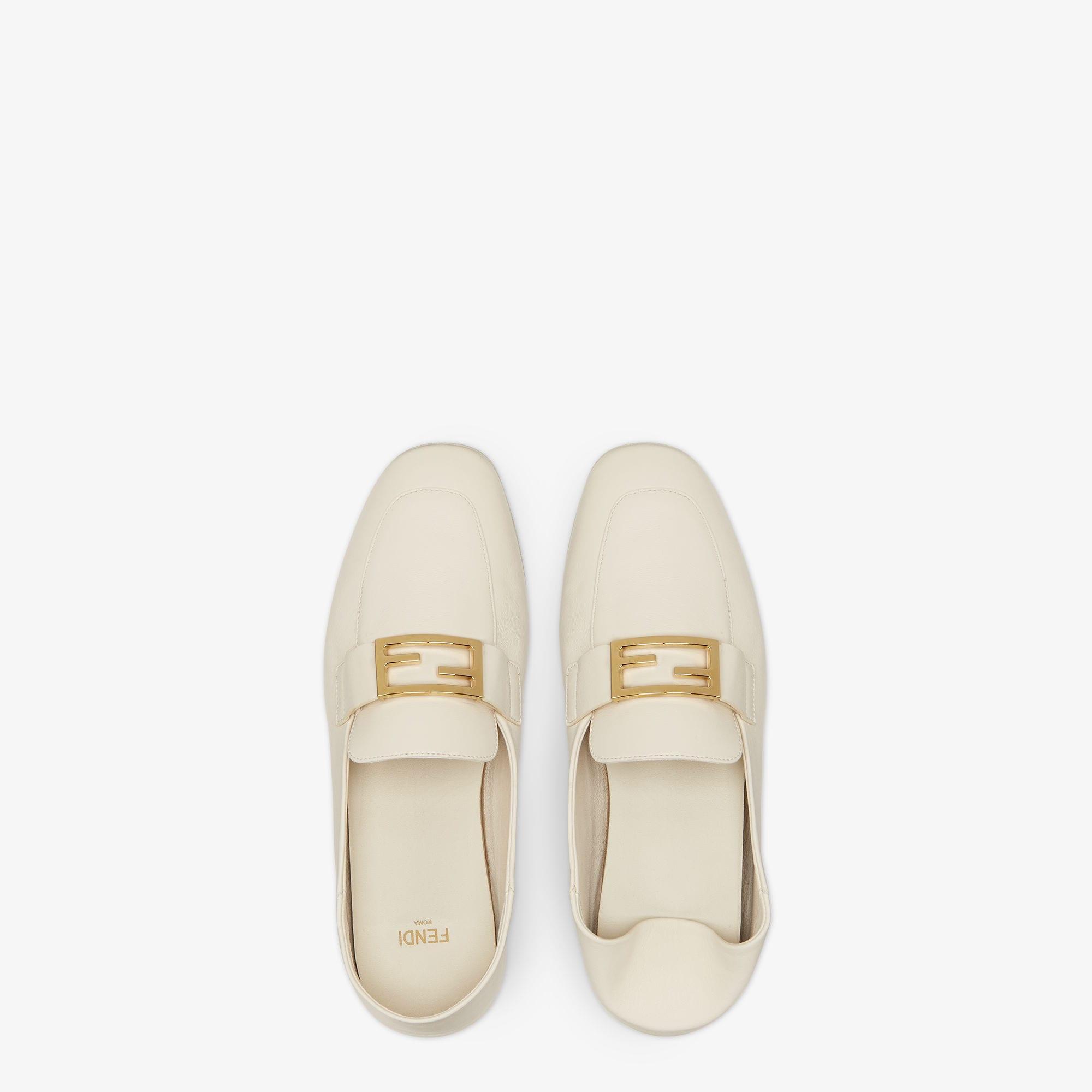 BaguetteWhite leather loafers Product Image