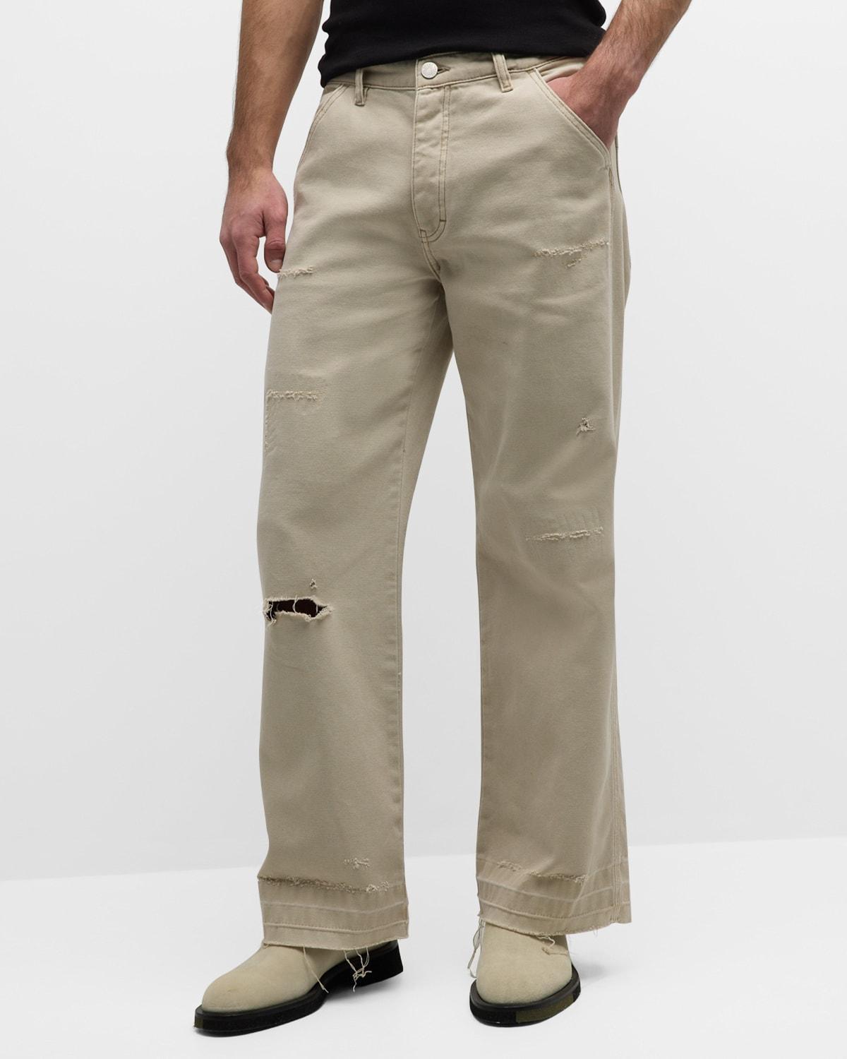 Mens Canvas Released-Hem Skater Jeans Product Image