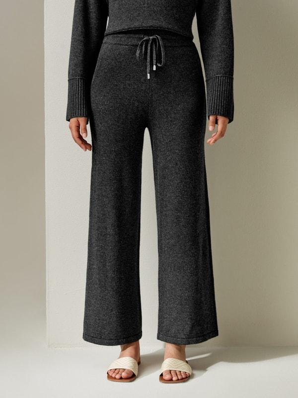 Merino Wool Jersey Wide-Leg Pants Product Image