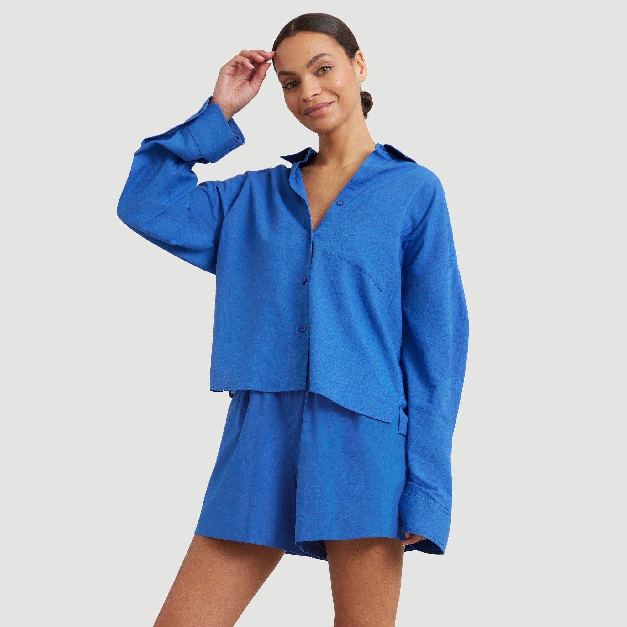 Savvy Cropped Button Down Shirt Product Image