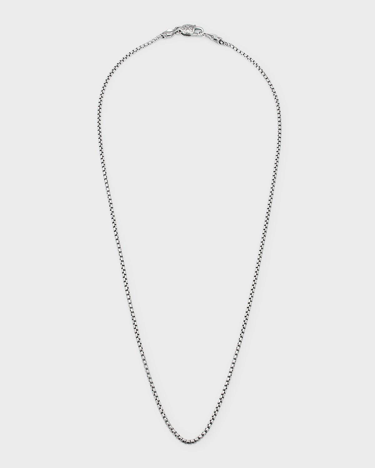 Mens Sterling Silver Chain Necklace, 24L Product Image