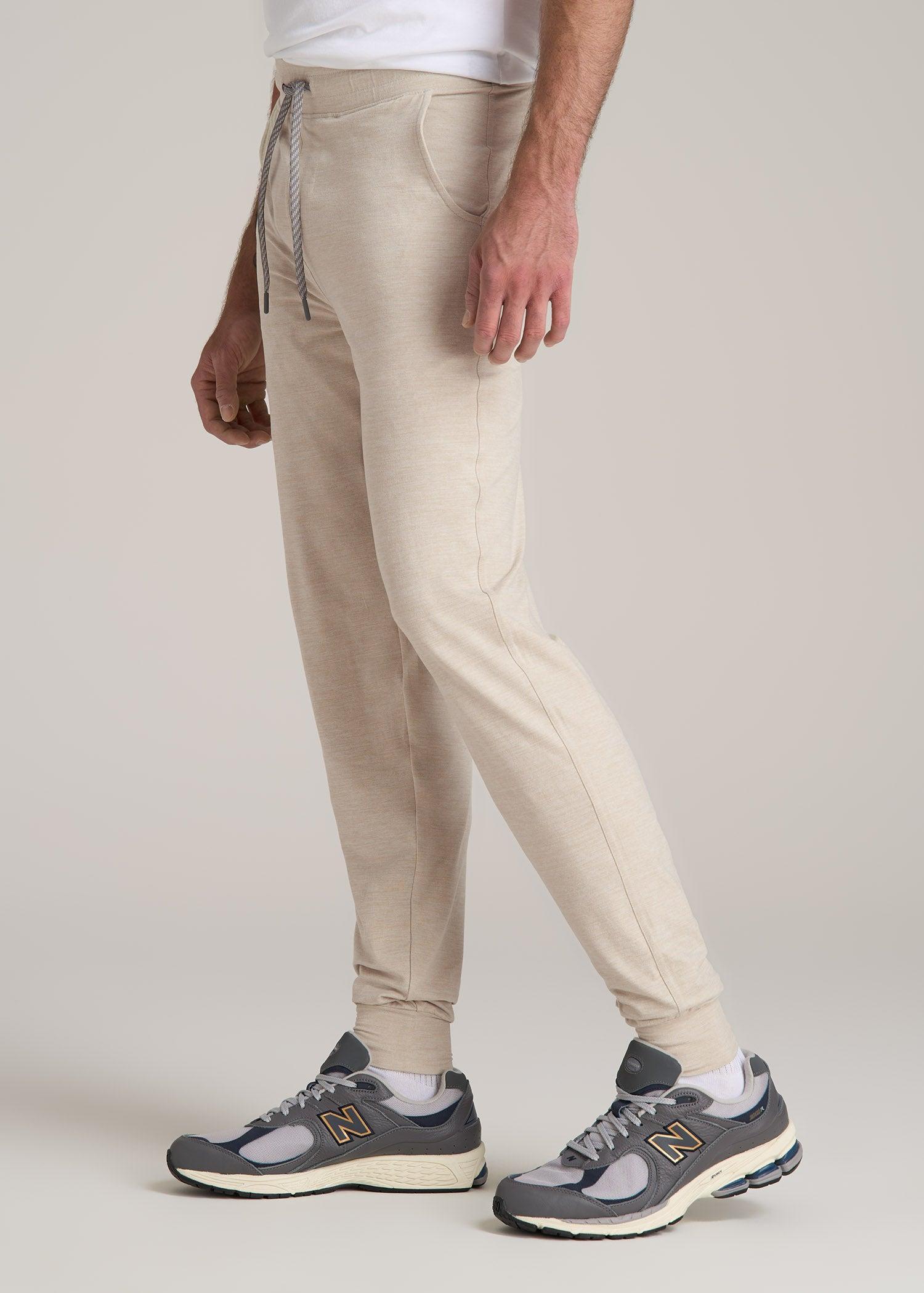 Weekender Stretch Lounge Joggers for Tall Men in Stone Heather Male Product Image