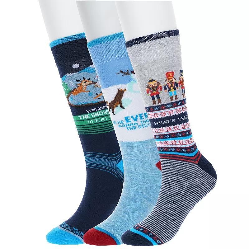 Mens 3-Pair Pack Holiday Novelty Socks Product Image