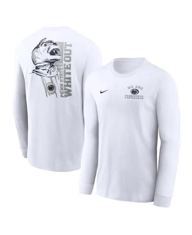 NIKE Men's White Penn State Nittany Lions 2024 White Out Long Sleeve T-shirt Product Image