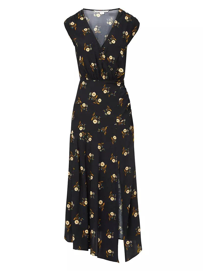 Wixson Silk-Blend Floral Midi-Dress Product Image