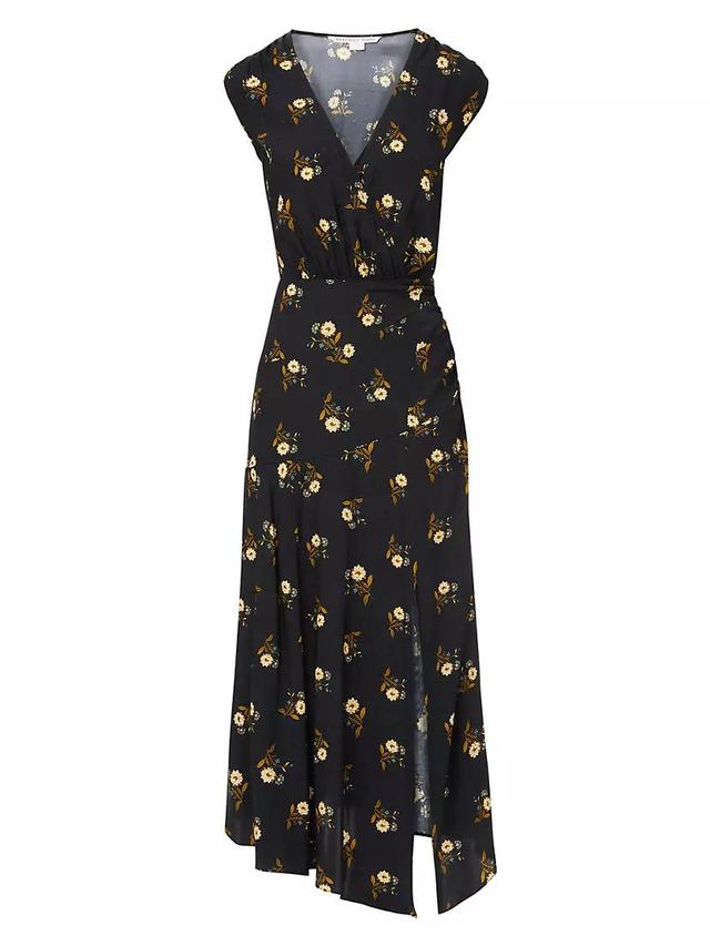 Wixson Silk-Blend Floral Midi-Dress Product Image