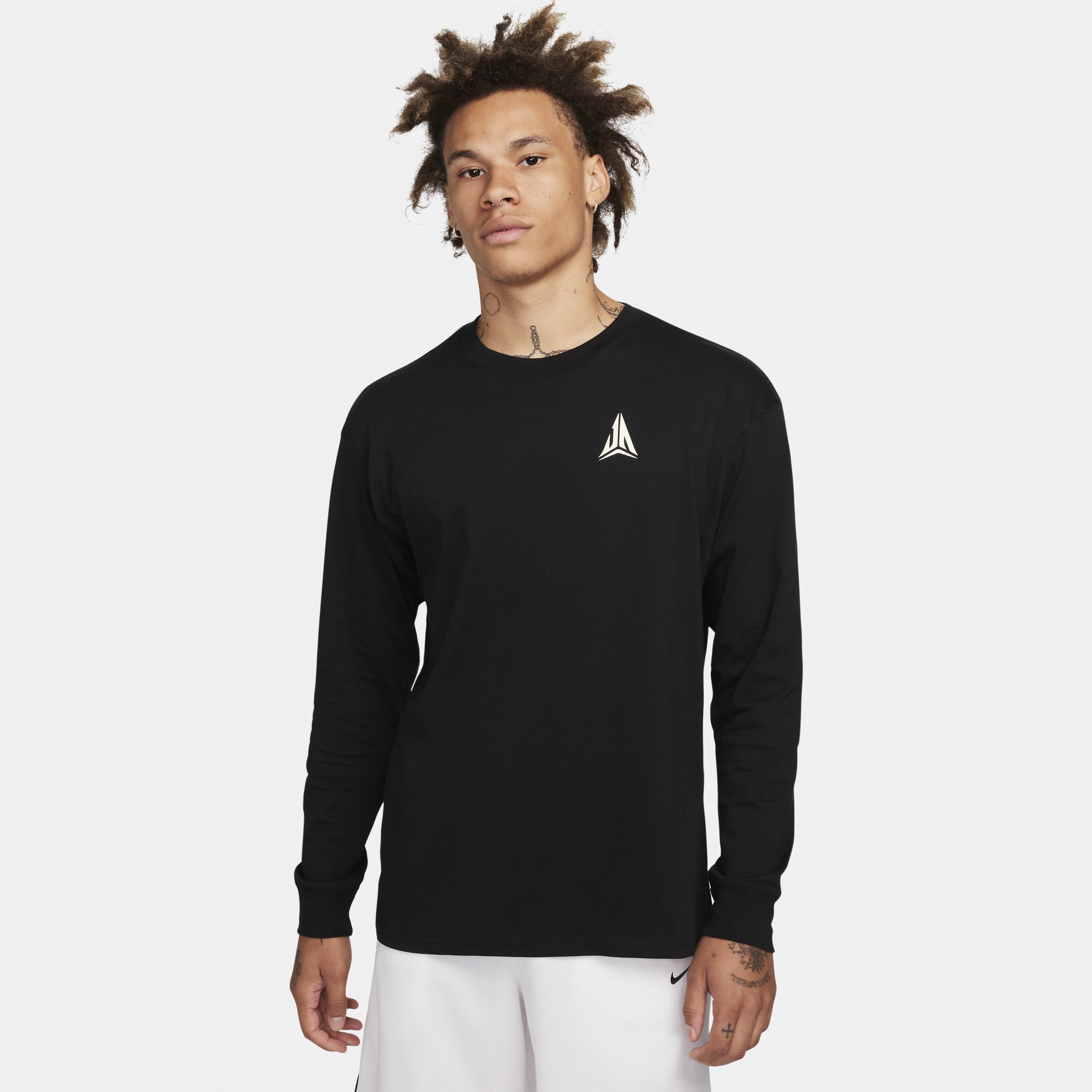 Nike Mens Nike Ja Morant M90 Long Sleeve T-Shirt - Mens Black/Lime Blast Product Image