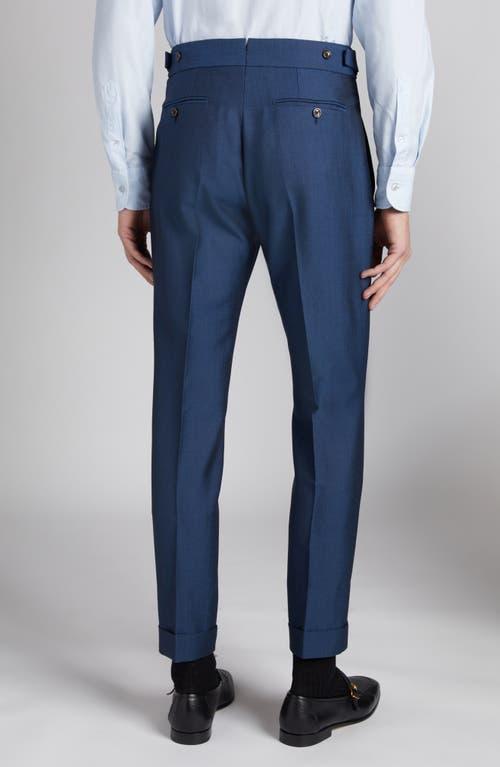 TOM FORD Men's Shelton Sharkskin Stretch Suit In Denim Blue Product Image