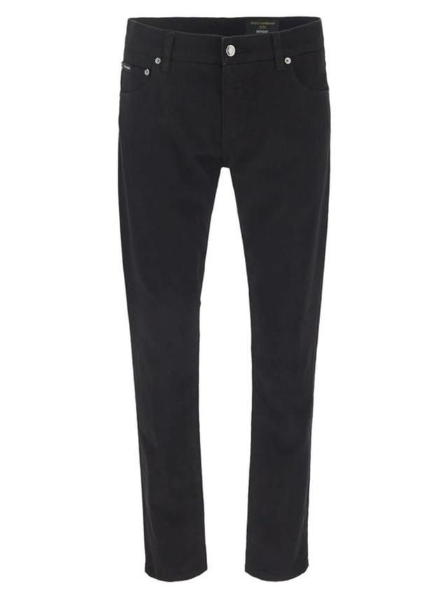 Denim Skinny Jeans In Black Product Image