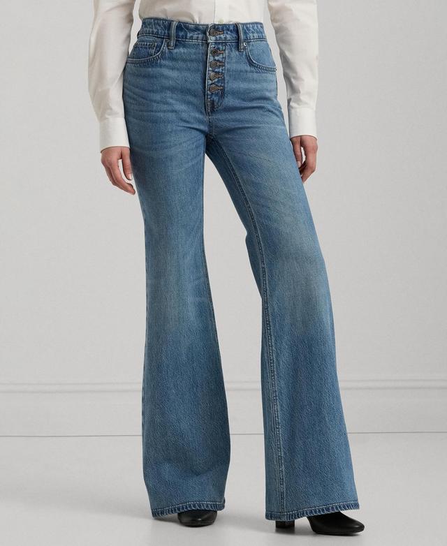 Lauren Ralph Lauren Womens High-Rise Flare Jeans Product Image