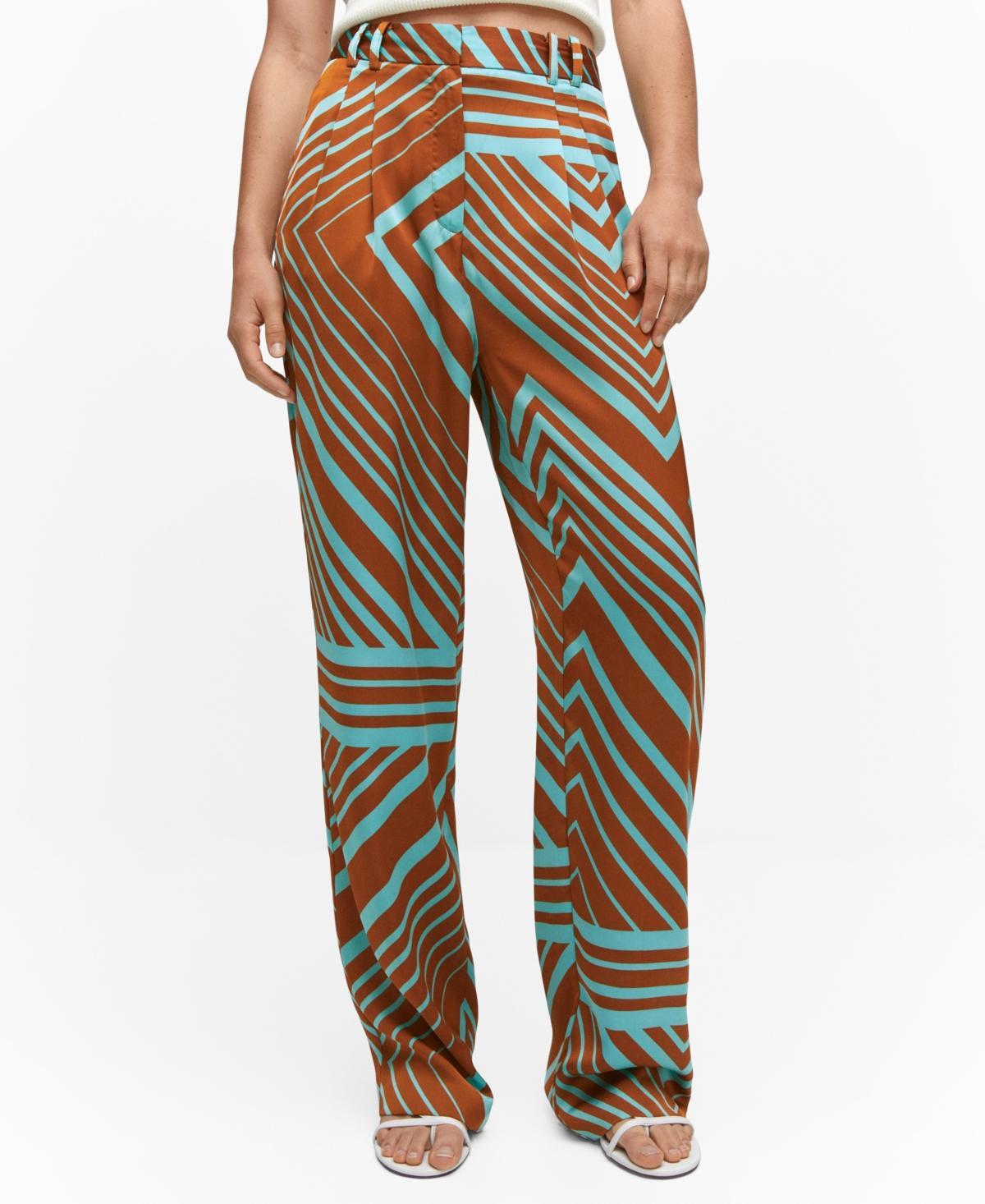 MANGO - Satin printed pants - 2 - Women Product Image