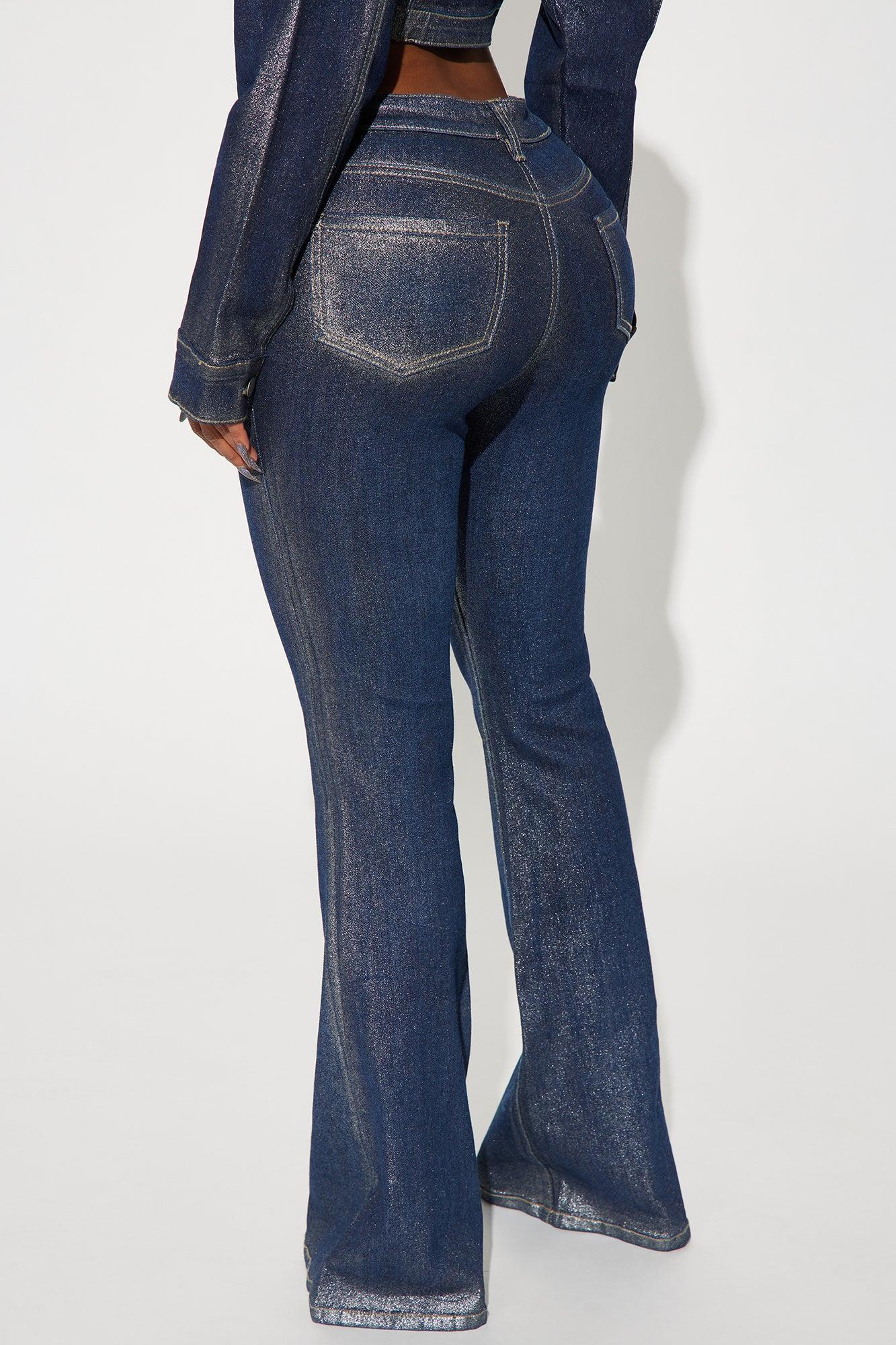 Like A Diamond Sparkle Bootcut Jeans - Dark Wash Product Image