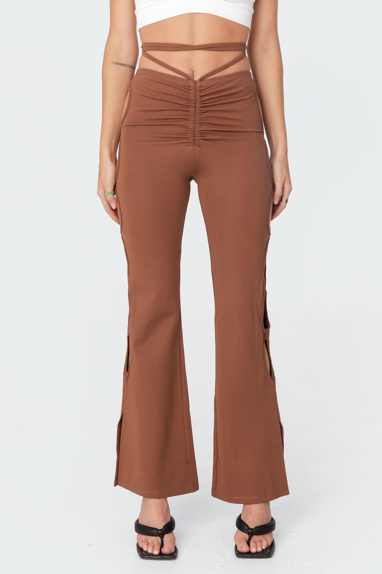 Adina Cut-Out Flared Pants Product Image