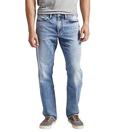 Silver Jeans Co. Eddie Athletic Fit Tapered Leg Light Wash Jeans Product Image