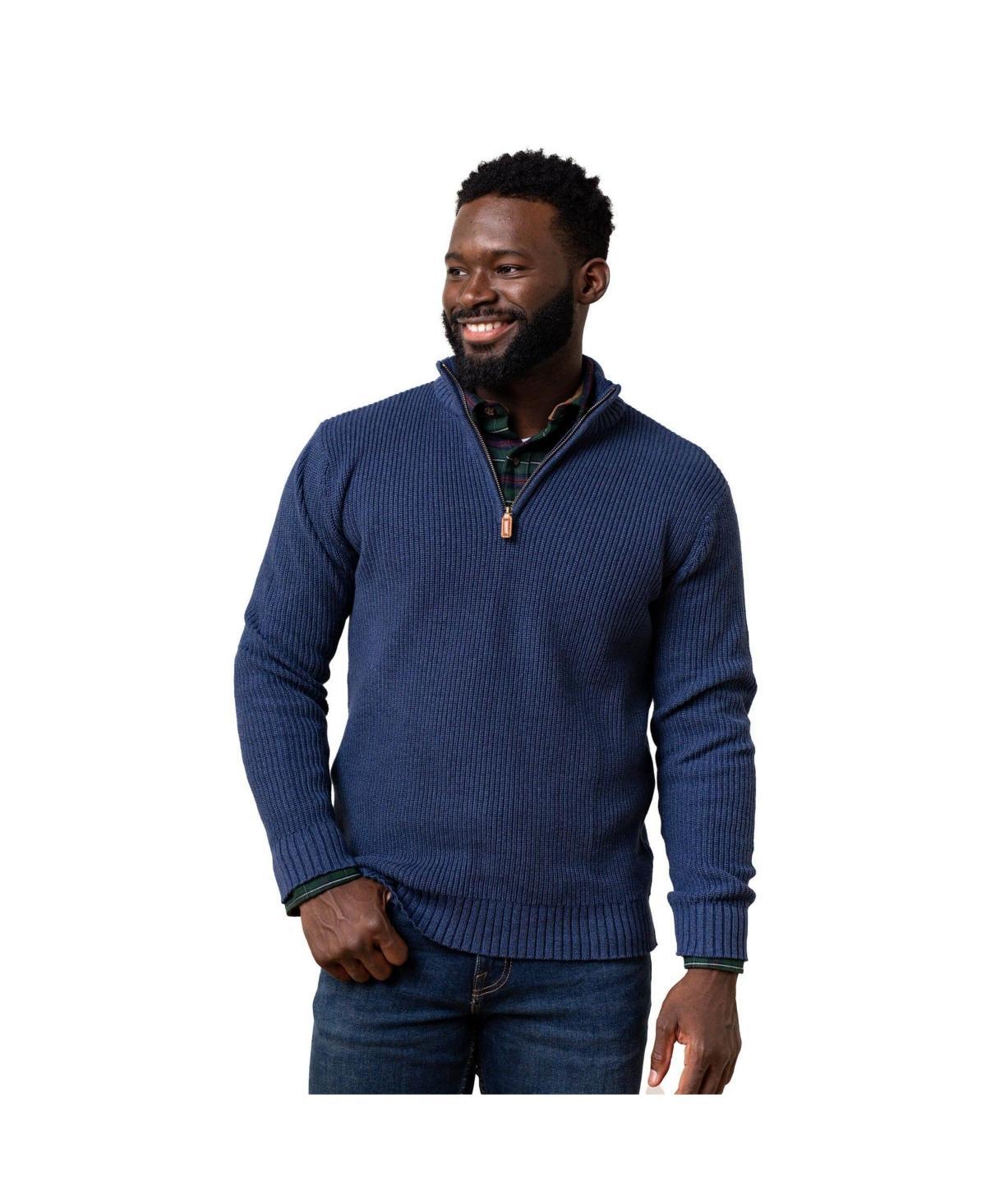 Hope & Henry Mens Organic Half Zip Cardigan Stitch Pullover Sweater Product Image