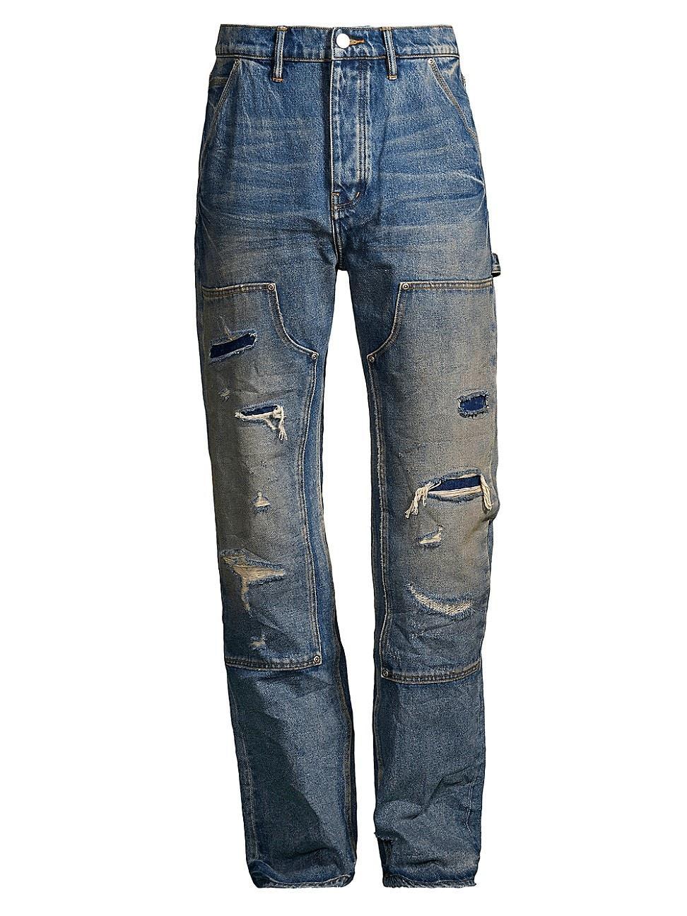 Mens Relaxed Straight-Fit Carpenter Jeans Product Image