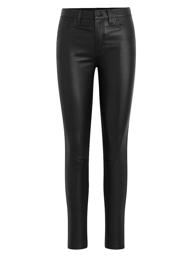 Womens Barbara Leather Super Skinny Ankle Jeans Product Image