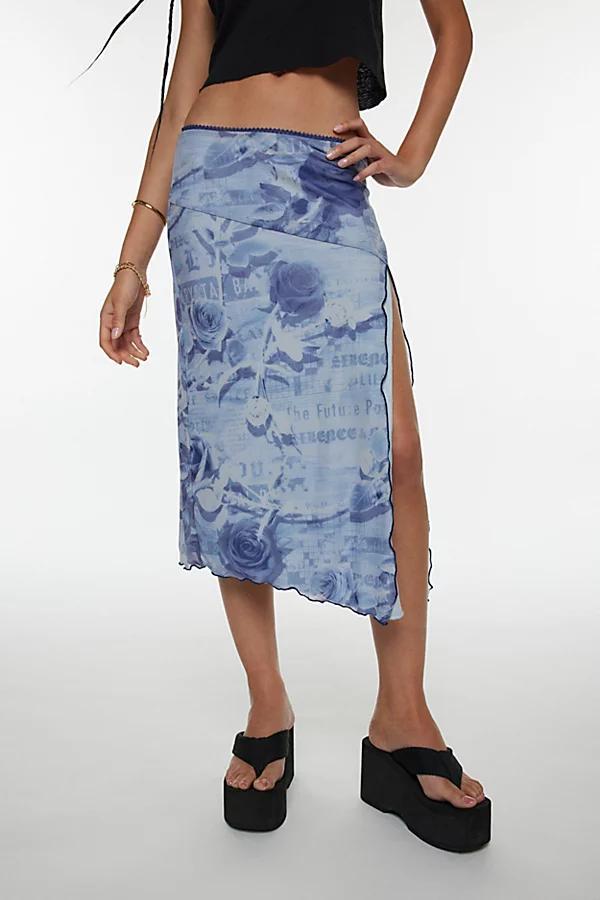 Silence + Noise Isla Mesh Midi Skirt Womens at Urban Outfitters Product Image