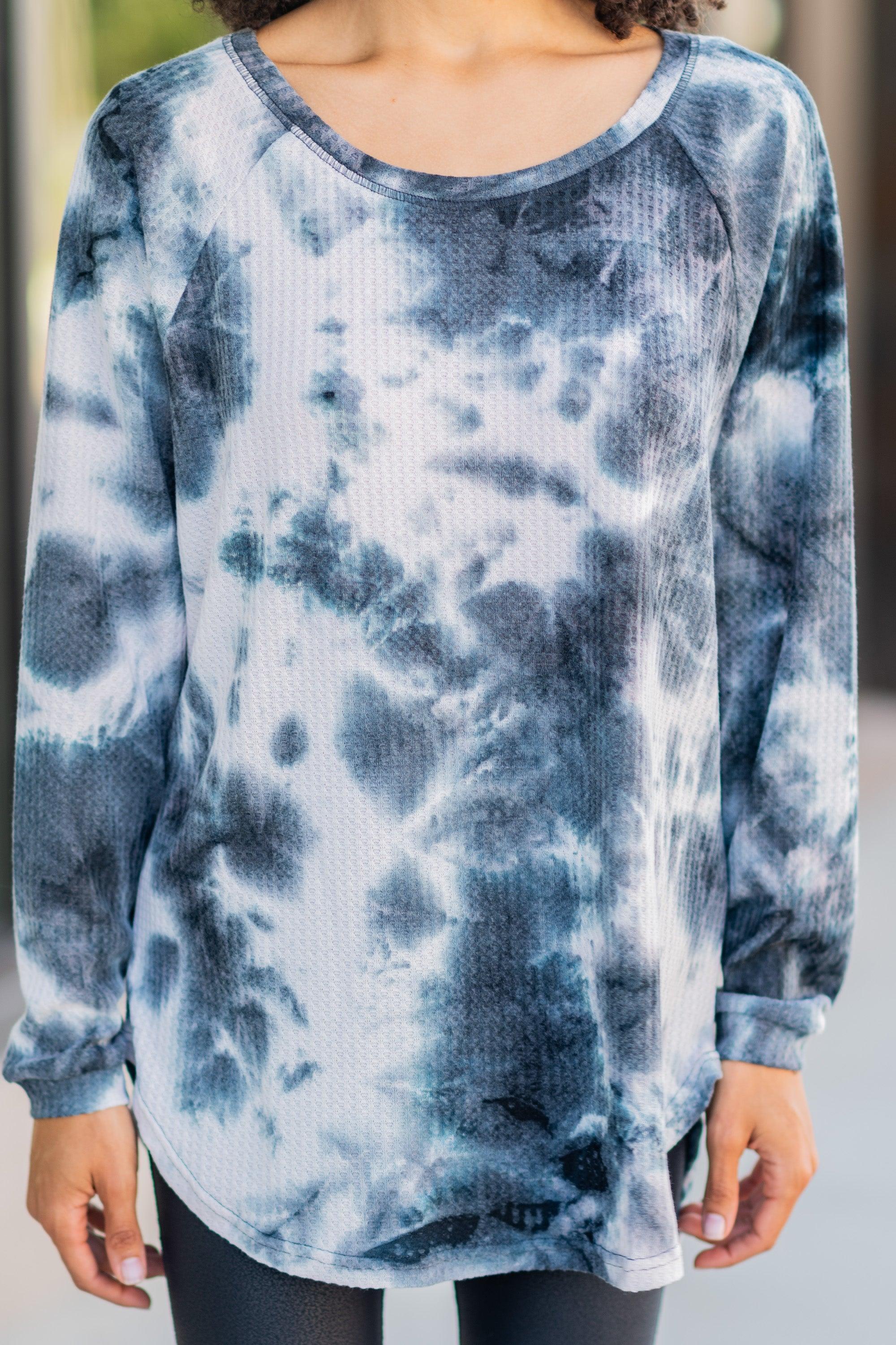 Easy Like Sunday Black Tie Dye Tunic Female Product Image