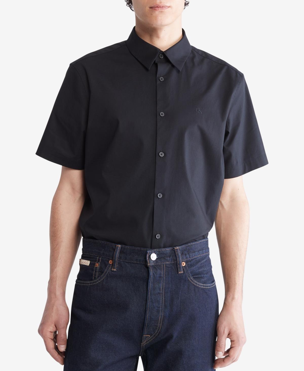 Calvin Klein Mens Slim-Fit Stretch Solid Shirt Product Image