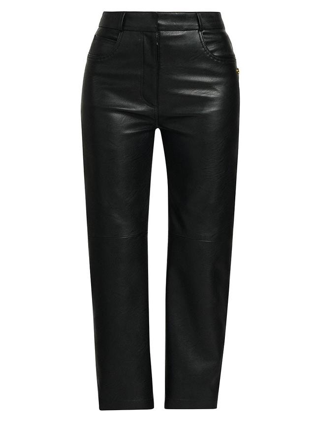 Womens Alter Mat Vegan Leather Cropped Trousers Product Image