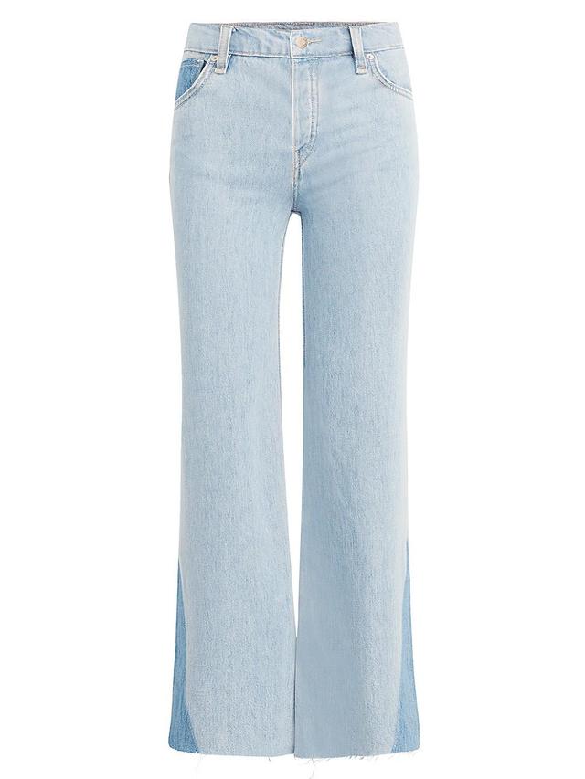 Womens Rose High-Rise Wide-Leg Crop Jeans Product Image