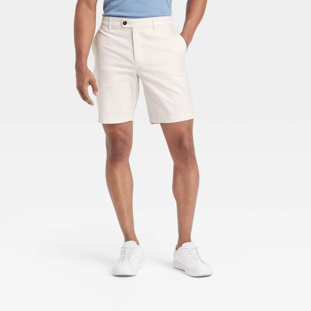 Mens 9 Extended Tab Trouser Shorts - Goodfellow & Co Cream 32 Product Image