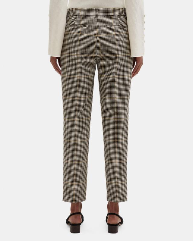 Classic Crop Pant in Checked Wool-Blend Product Image