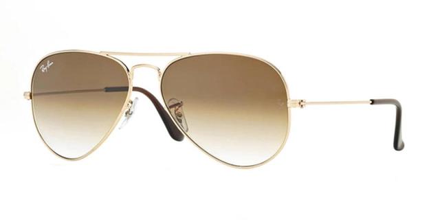 RAY BAN 3025 55 Gradient Aviator Sunglasses In Brown Product Image