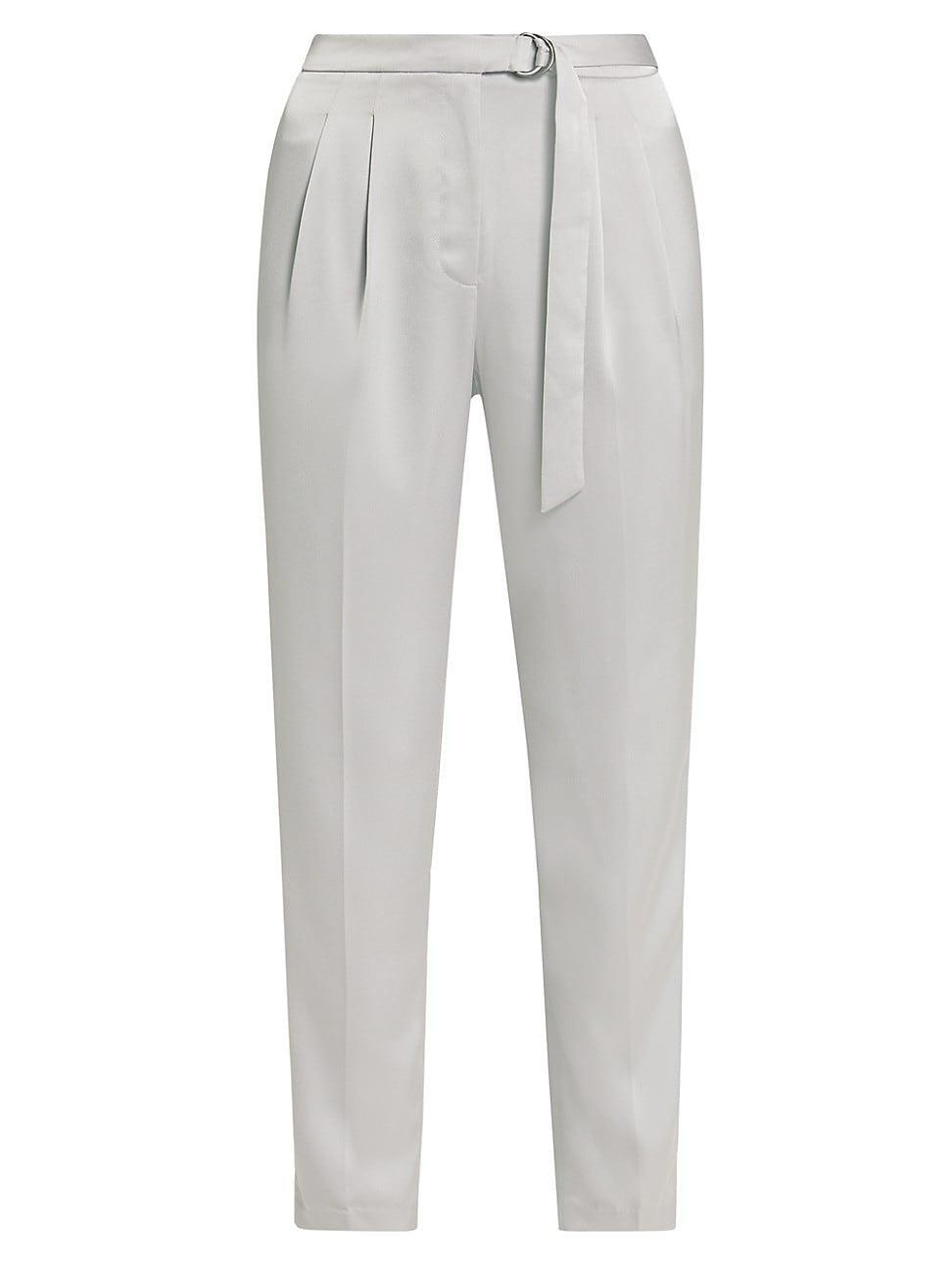 Womens Paige Satin Belted Pants Product Image